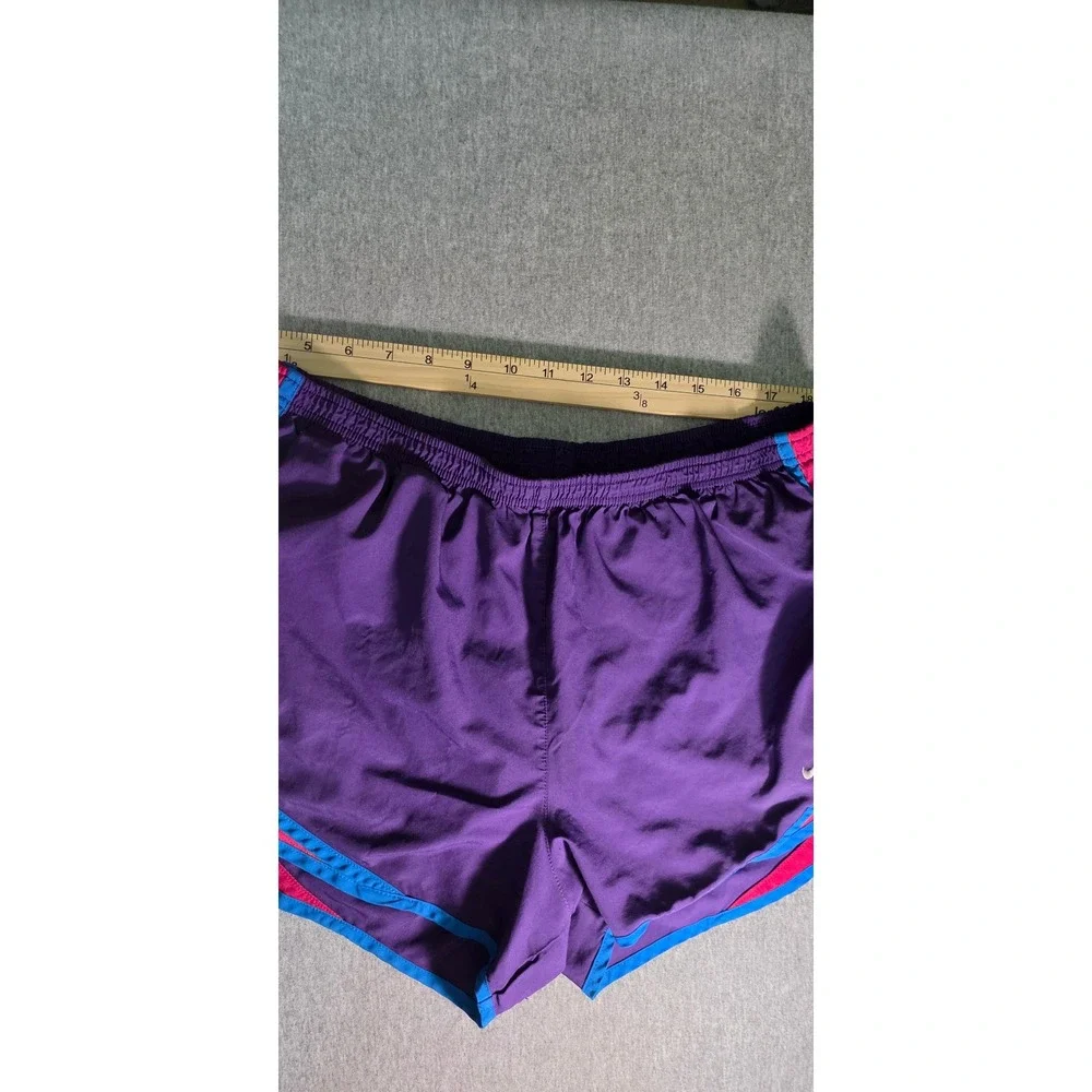 Nike Dri-FIT Tempo Running Shorts Purple Pink Blue Trim Womens Large L Athletic